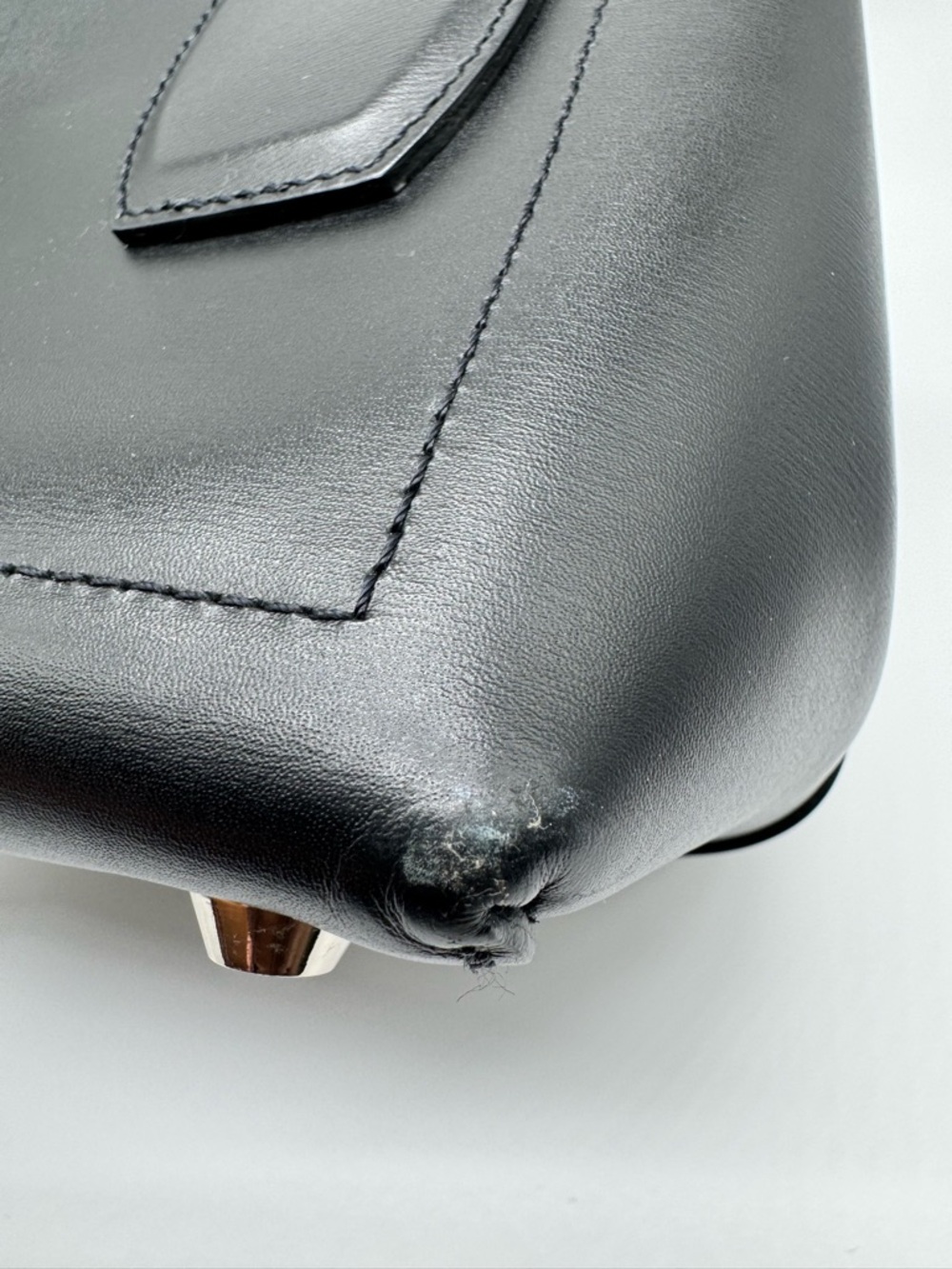 Longchamp Roseau Black Leather Handbag - Picture 9 of 12